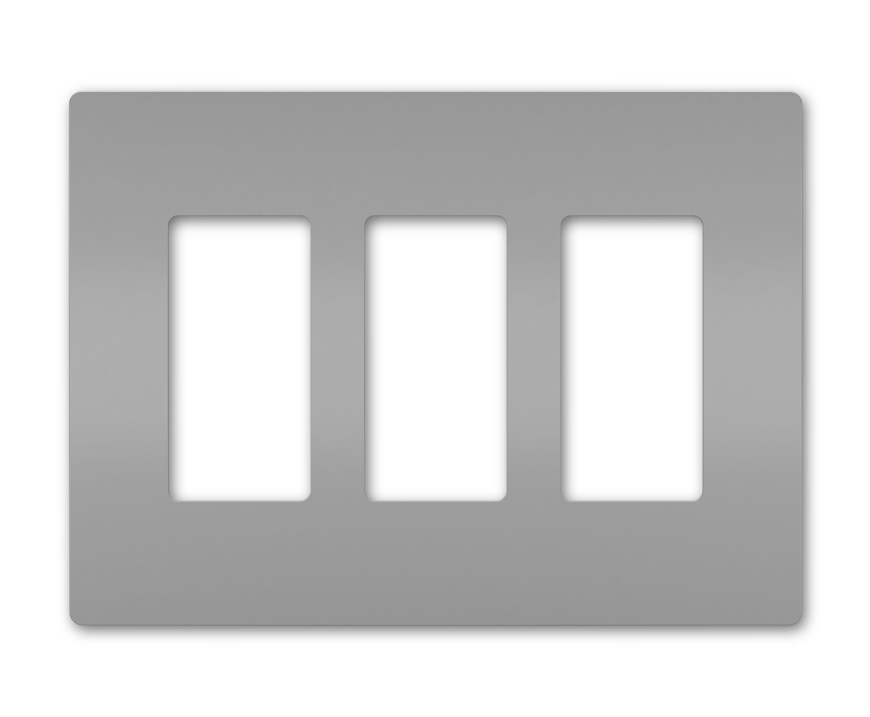 Product image for Pass & Seymour RWP263-GRY 3Gang Screwless Wall Plate, Radiant® - Gray