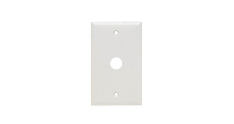 Product image for Pass & Seymour SP60-W 1Gang Single Wall Plate, 5/8" Phone / Cable, Box Mount, Standard - White