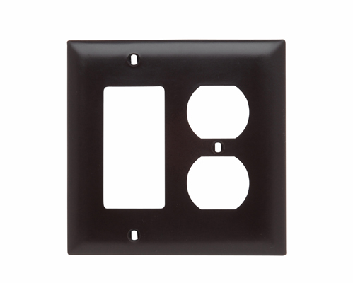 Product image for Pass & Seymour TP826-RED 2Gang Wall Plate, Decorator / Duplex Receptacle, Nylon, Standard - Red