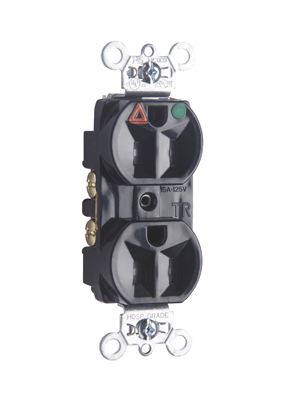 Product image for HG IG TR DUP RECEPT 15A 125V BK