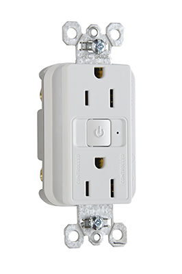 Product image for Pass & Seymour RF26252CH-W RF Plugload Receptacle, Half Control, 15A 125V - White