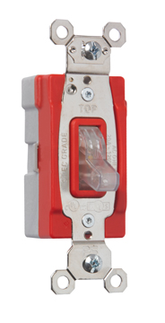 Product image for Pass & Seymour PT20AC3-CSL PlugTail™ 3Way Illuminated Toggle Switch, 20A 120/277V - Clear