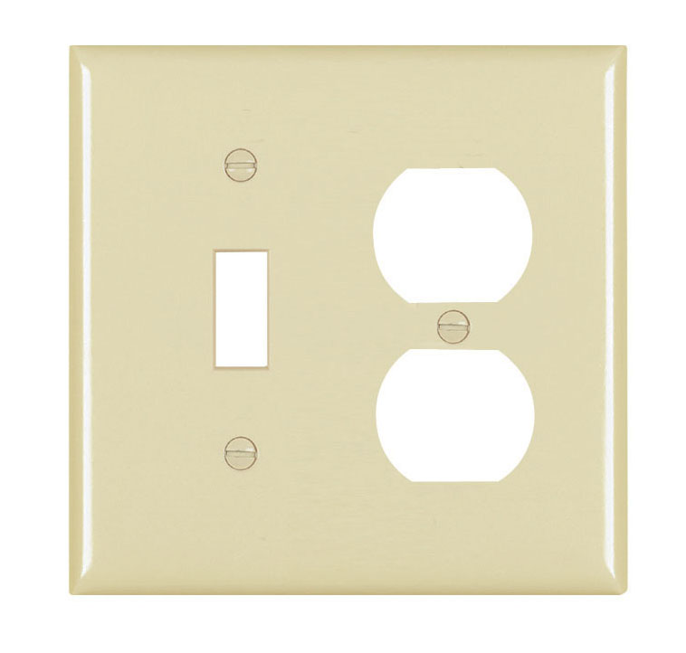 Product image for Pass & Seymour TP18-RED 2Gang Wall Plate, Toggle / Duplex, Nylon, Standard - Red