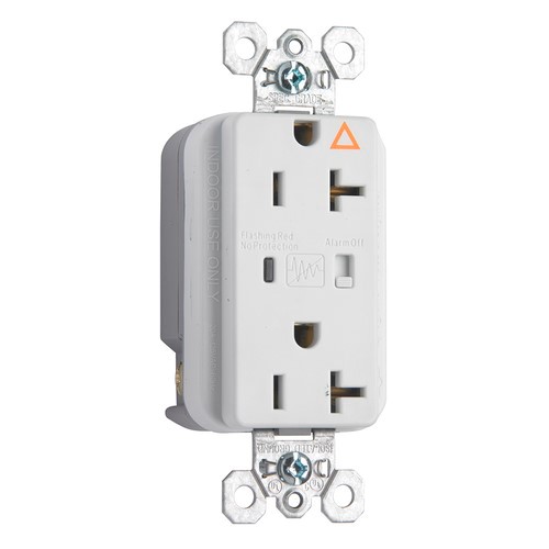 P&S IG5362WSP IG TVSS RECEPTACLE 20A 125V ALARM WHITE Gordon