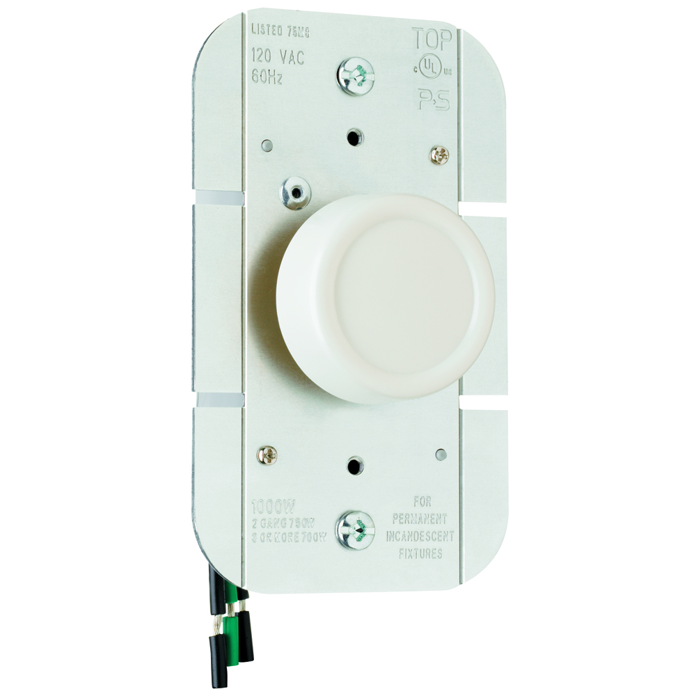 RFI Rotary Dimmer 1000W, Light Almond