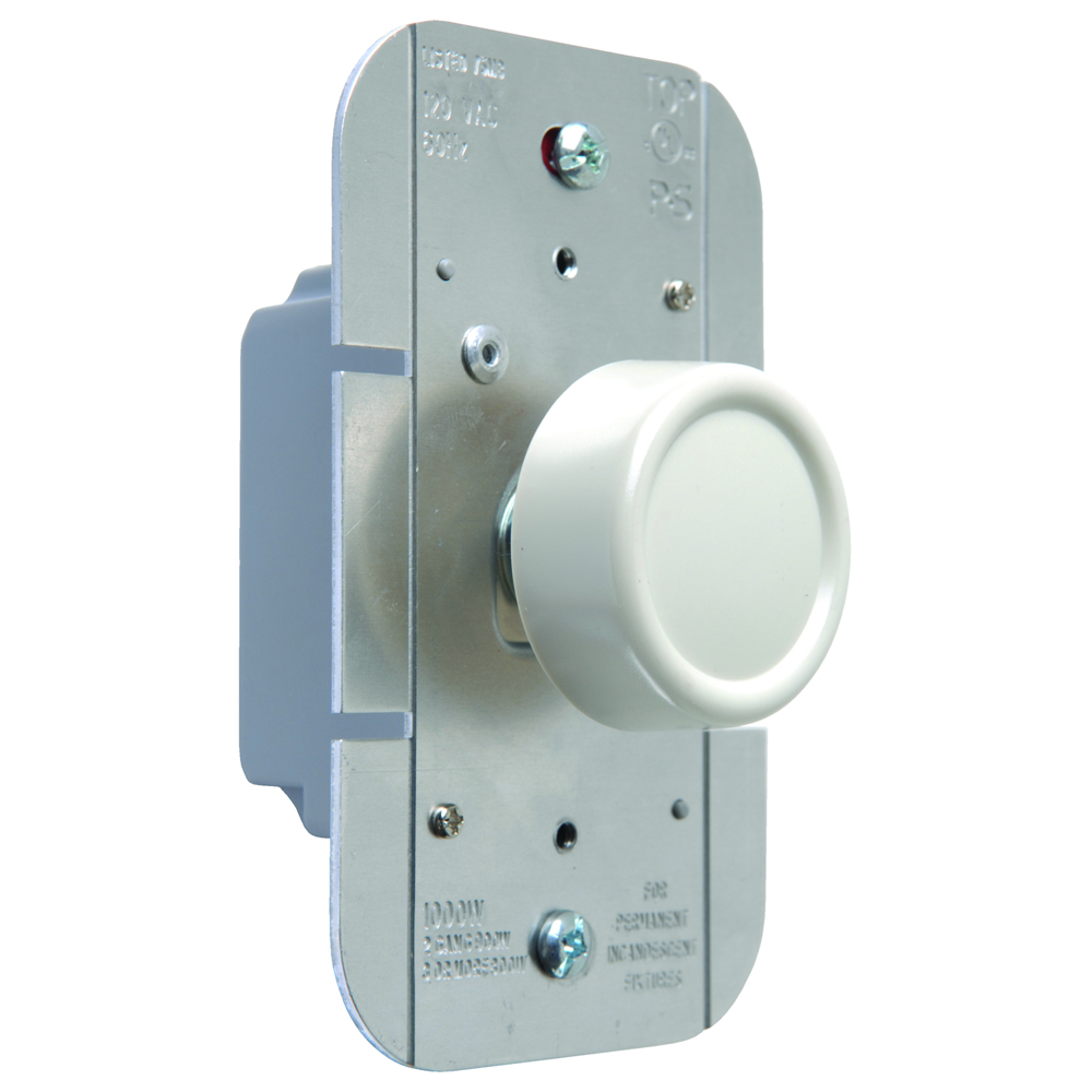 RFI Rotary Dimmer, 1000W Preset, Light Almond