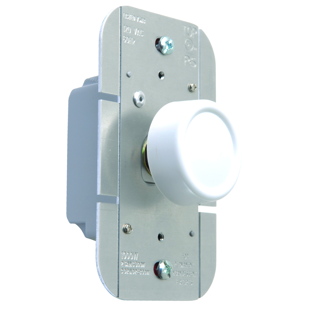 RFI Rotary Dimmer, 1000W Preset, White