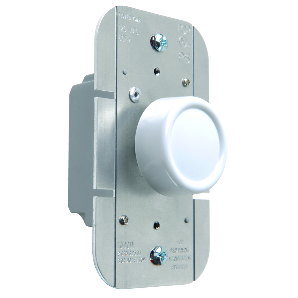 RFI Rotary Dimmer 1000W, White
