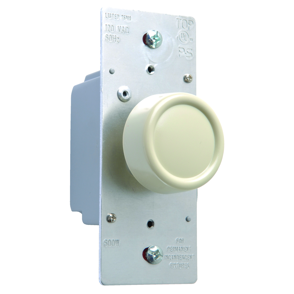 RFI Rotary Dimmer Preset 600W, Ivory