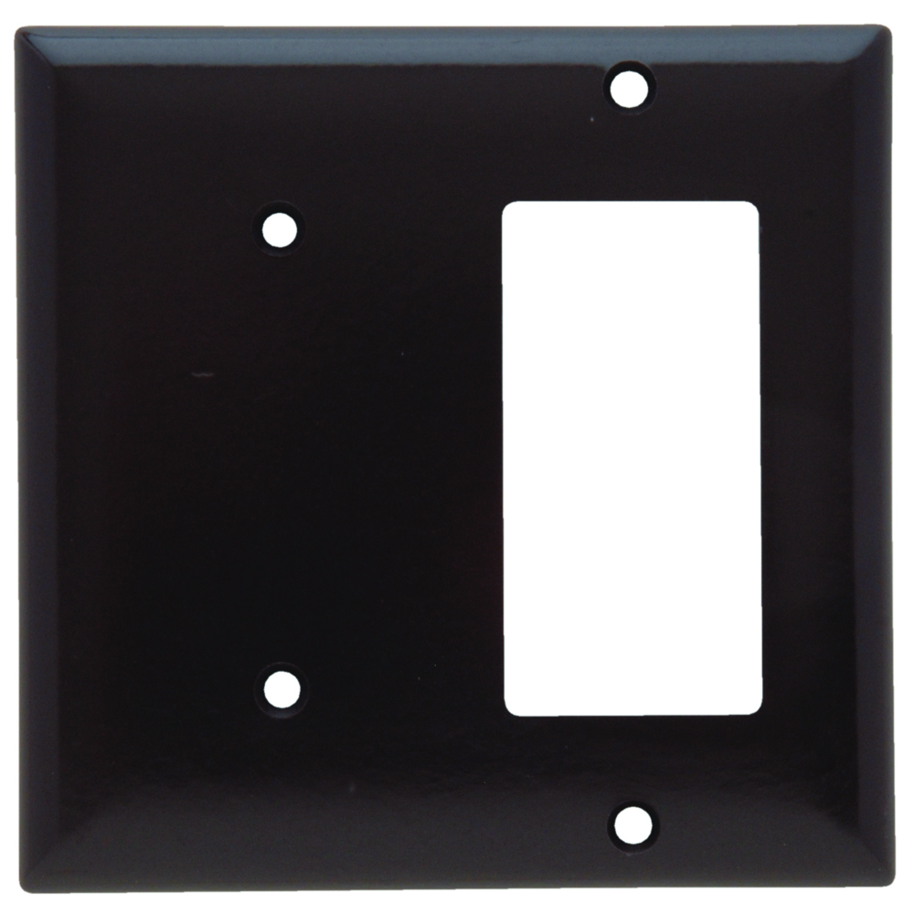 P&S SP1426 SMOOTH WALL PLATE SINGLE GANG SPLEX SINGLE GANG BLK BR