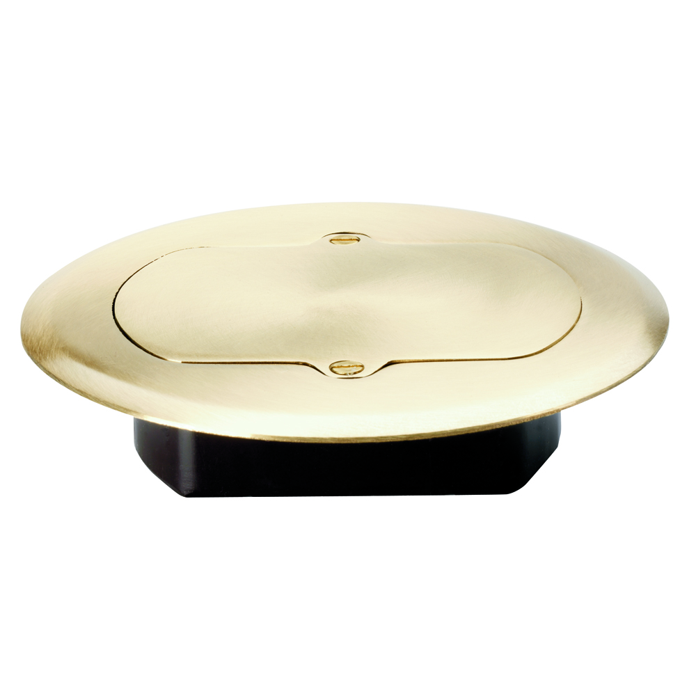 P&S TM1542TRFM ROUND BRASS FLOOR BOX COVER FLUSH TAMPER RESISTANT