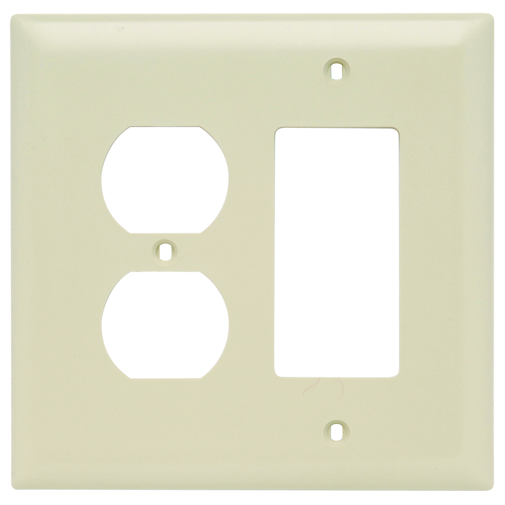 P&S TPJ826I TRADEMASTER WALL PLATE JUMBO 2 GANG 1DUPLEX DECOR