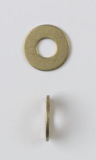 PECO FASTENERS #10 FLAT WASHER BRASS 100 PER JAR