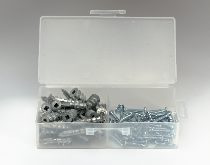PECO FASTENERS METAL ZIP IT WITH SCREWS 100 PER JAR