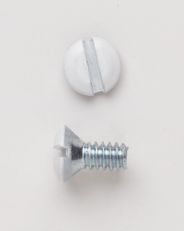 PECO FASTENERS 6/32 X 1 WHITE PLATE SCR 100 PER JAR