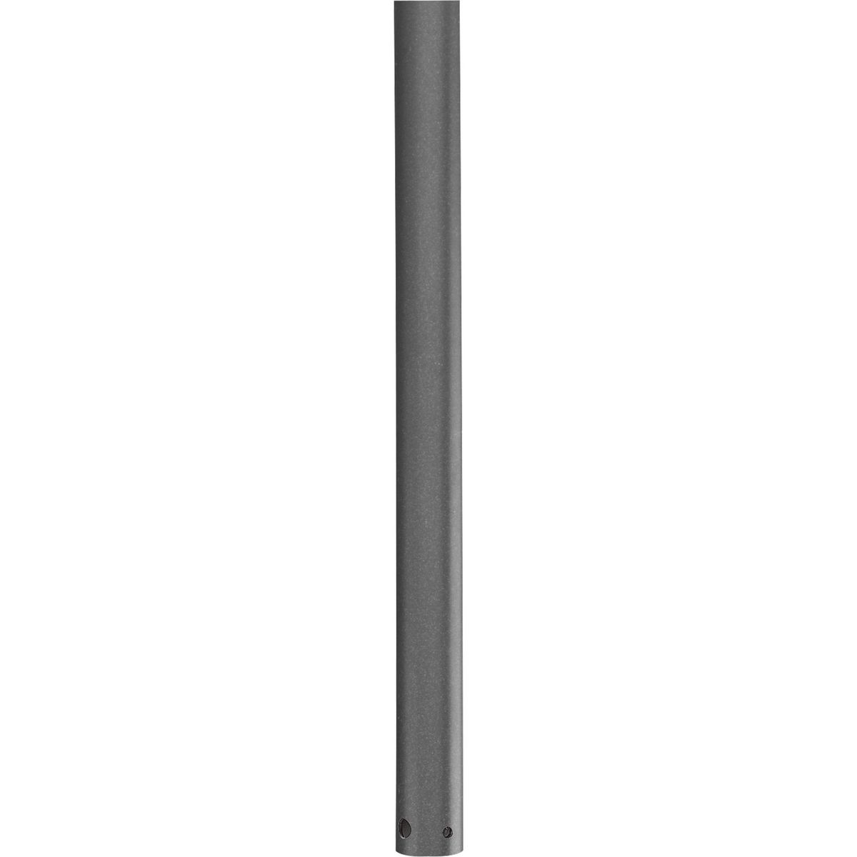 3/4 In. x 12 In. downrod for use with any Progress Lighting ceiling fan. Use of a fan downrod positions your ceiling fan at the optimal height for air circulation and provides the perfect solution for installation on high cathedral ceilings or in great rooms. Refer to the selection guide for recommended downrod lengths based upon your ceiling height. Graphite finish.