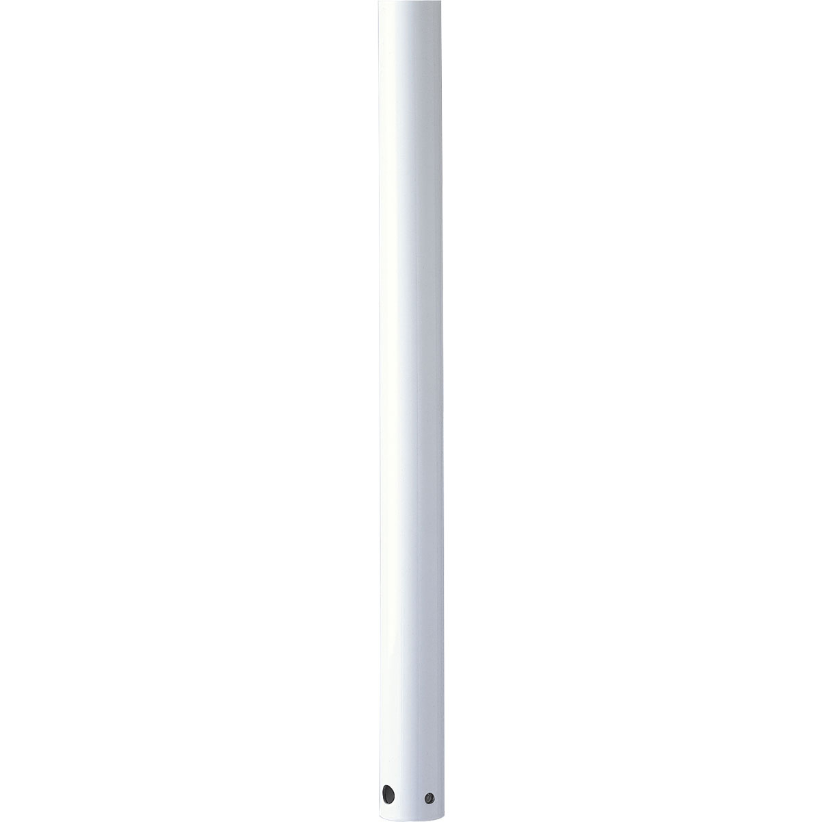 3/4 In. x 48 In. downrod for use with any Progress Lighting ceiling fan. Use of a fan downrod positions your ceiling fan at the optimal height for air circulation and provides the perfect solution for installation on high cathedral ceilings or in great rooms. Refer to the selection guide for recommended downrod lengths based upon your ceiling height. White finish.