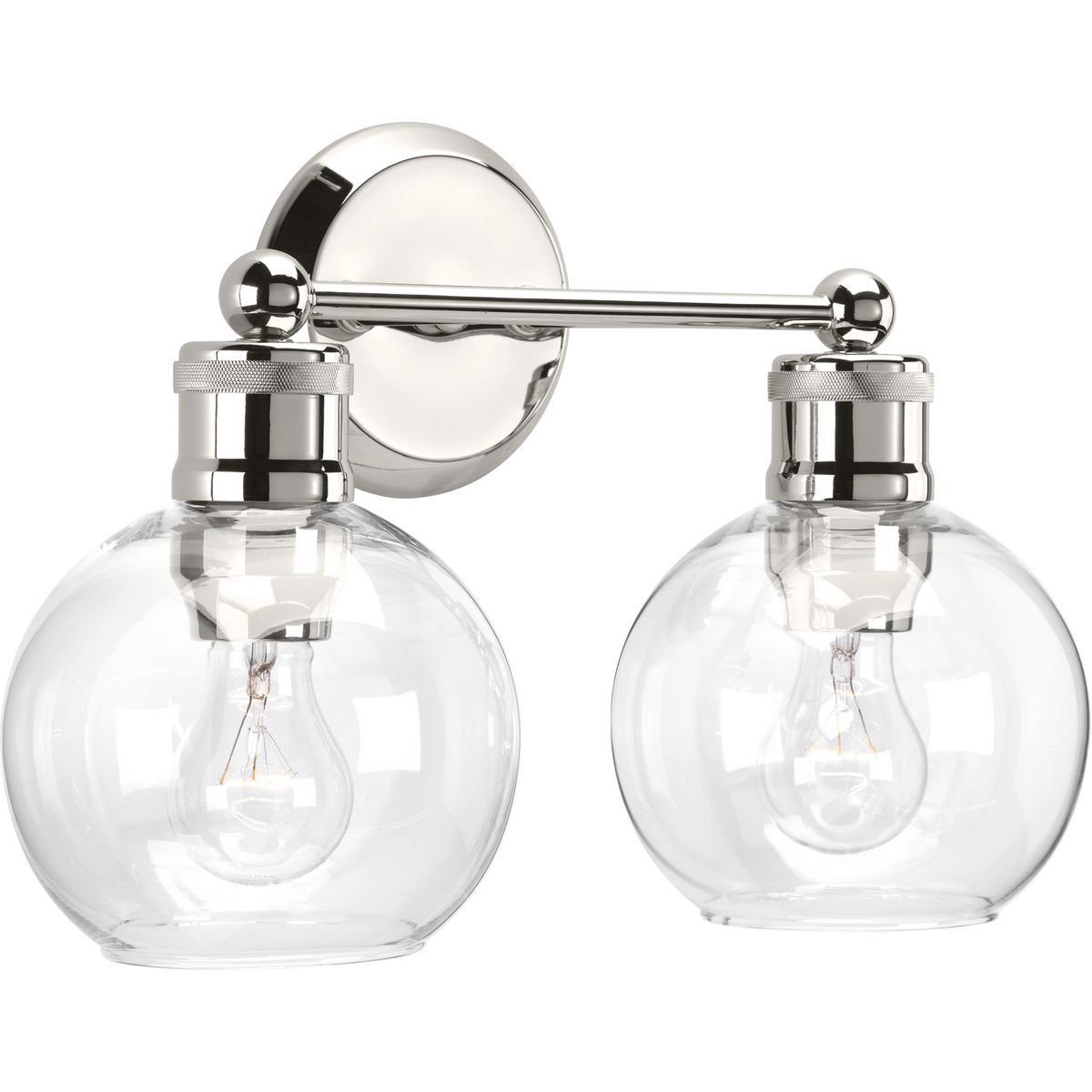 The Hansford collection of fixtures feature a clear, spherical shade paired with vintage style metal fittings in a Polished Nickel finish. Featuring a clean and precise design with generous scale, Hansford's classic style brings tranquility to your h...