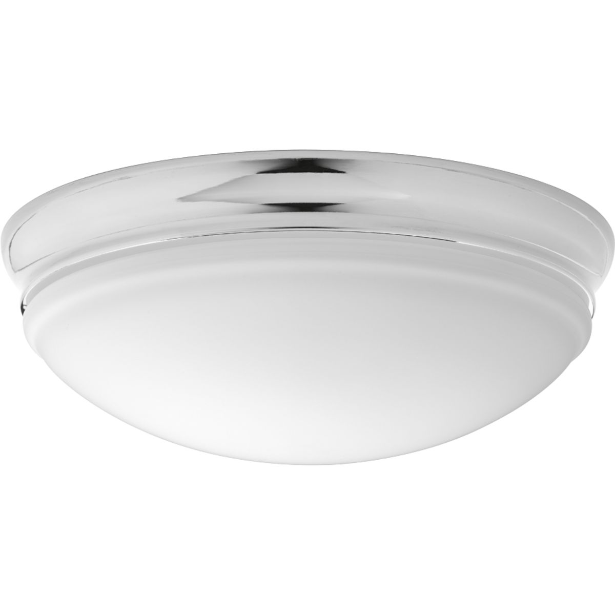 The 13-1/2 inch LED Flush mount offers traditional form factor for ambient illumination. The etched glass dominates the design with its distinctive and sculptural bowl. The elegant glass is paired with a metallic frame in a Polished Chrome finish.