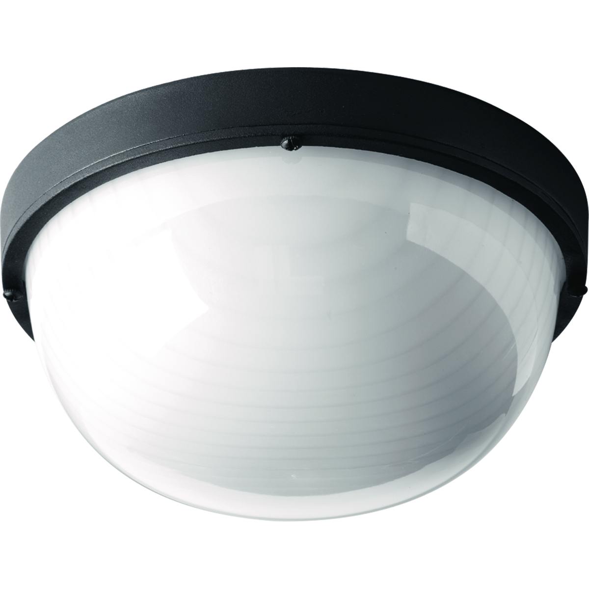 One-Light 9-1/2 in LED Wall or Ceiling Bulkhead. General purpose LED luminaire comprised of a die-cast aluminum frame and polycarbonate diffuser. Fixtures are impact resistant and can be mounted on wall or ceiling. Replaceable LED module. Black finish.
