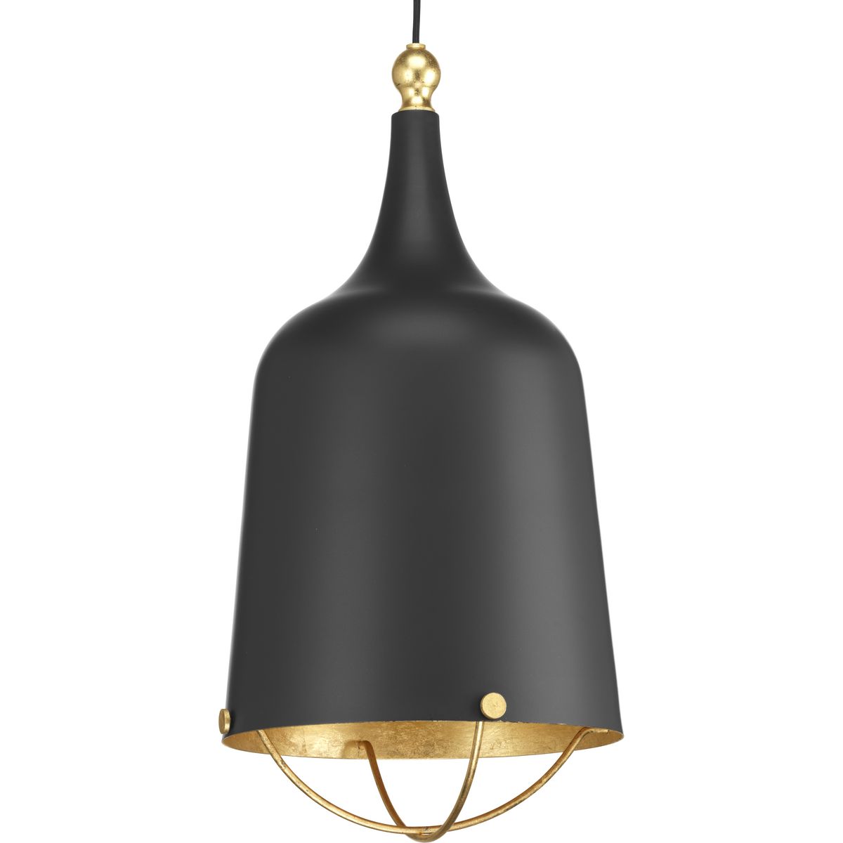 Era's carefully crafted details and special eclectic accents achieve a vintage electric feel. One-light mini-pendant is in a Black finish with gold leaf accents and a cloth covered cord.