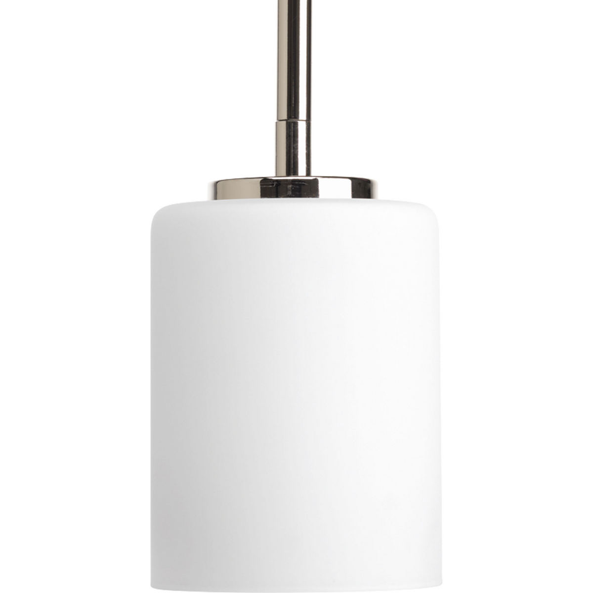 One-light mini-pendant from the Replay Collection, feature smooth forms, linear details and a pleasingly elegant frame enhance a simplified modern look. Polished Nickel finish.