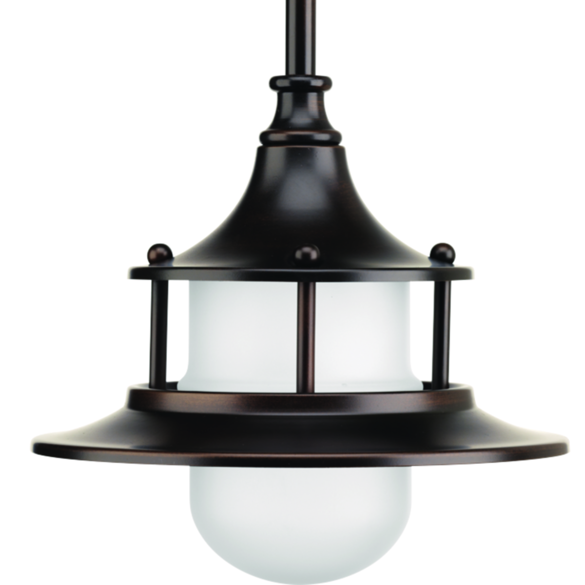 Parlay helps further your love of nautical-inspired fashion into your decor. The tiered shade supports etched glass to offer illumination and task lighting where it's needed. 9w LED source offers energy efficiency, long life and aesthetic benefits to interior spaces. This one-light stem hung mini-pendant is in an Antique Bronze finish.