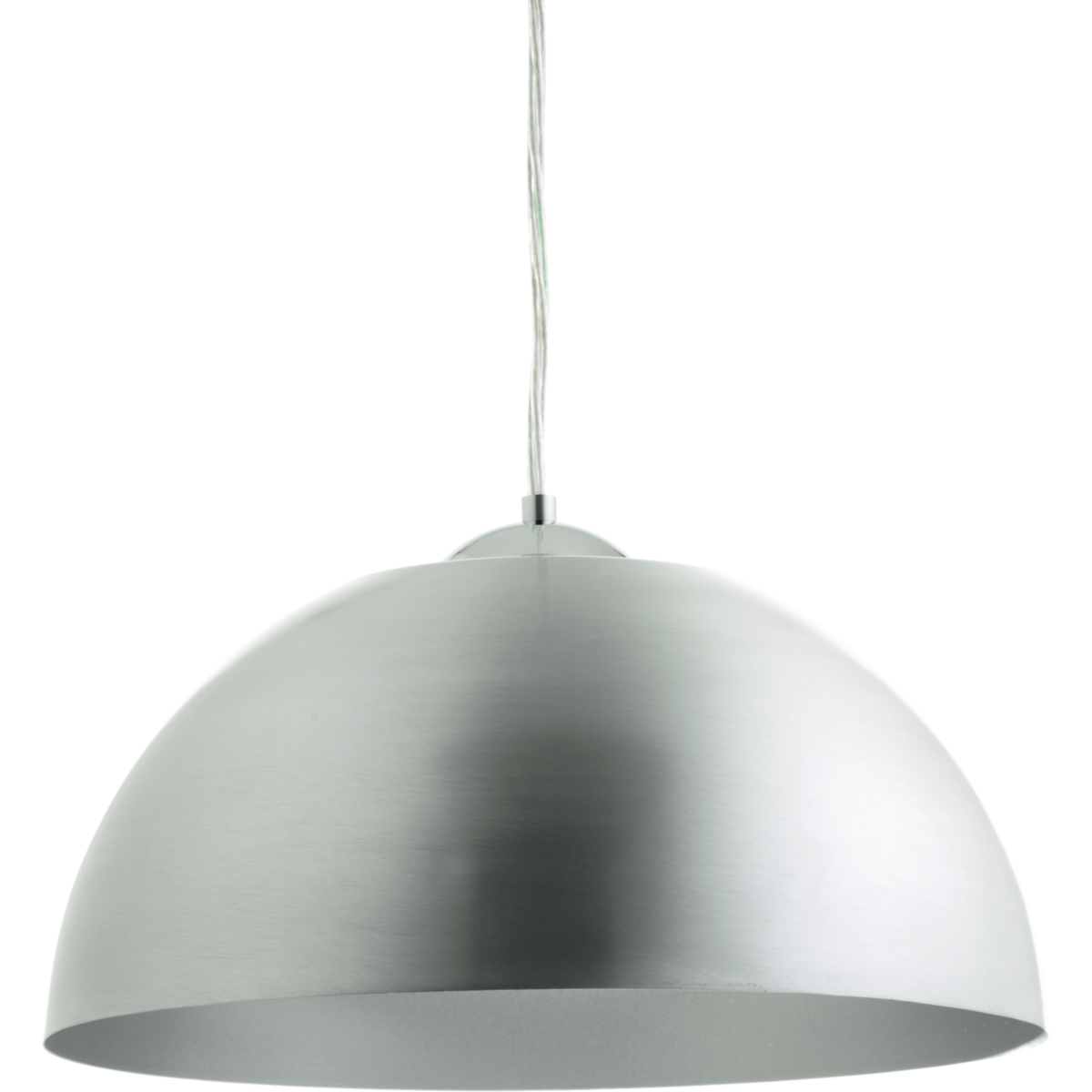 The simple design of this LED Dome pendant offers complements a wide array of styles from industrial to farmhouse. The 17w LED pendant is 3000K in a Satin Aluminum finish with a painted silver interior. This is an ideal fixture for residential and commercial applications.