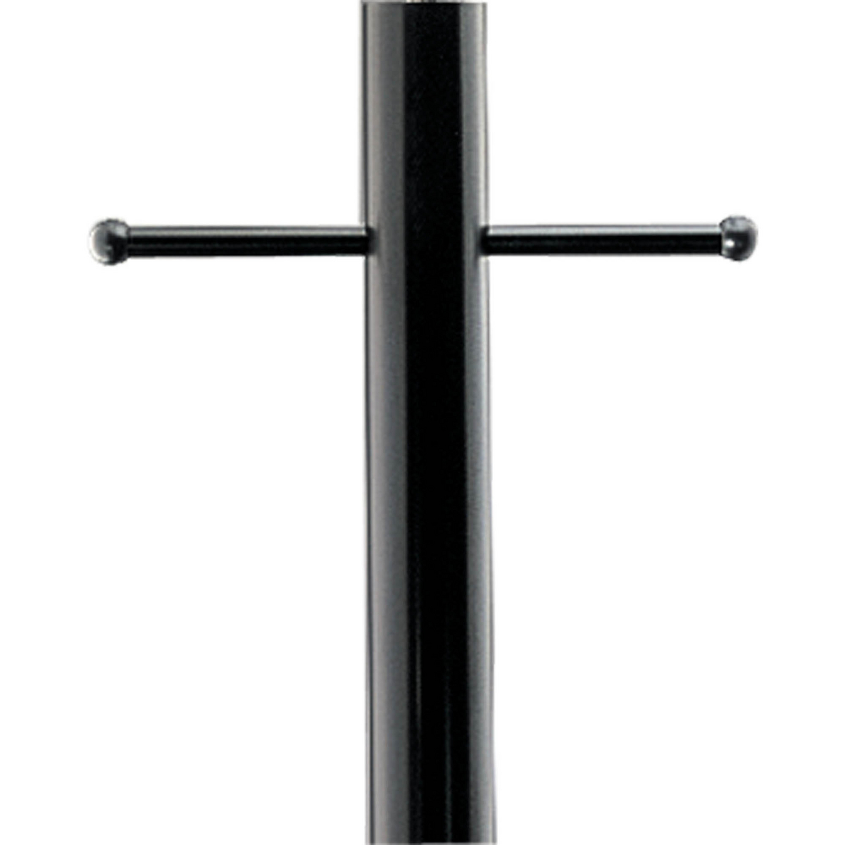 Illuminate your home with this remarkable black finished post. 3 inch diameter aluminum post with ladder rest. 84 inch height can be field cutable for installation. Black finish.