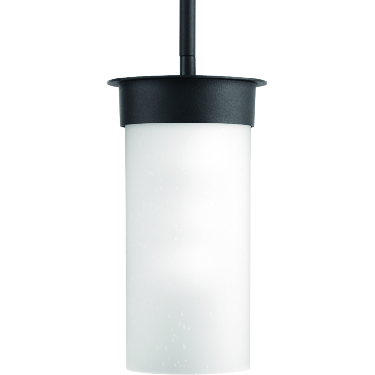 The Hawthorn outdoor lantern collection takes a modern approach to the popular Prairie design style. One-light small cast aluminum hanging lantern in a Black finish with etched seeded glass.
