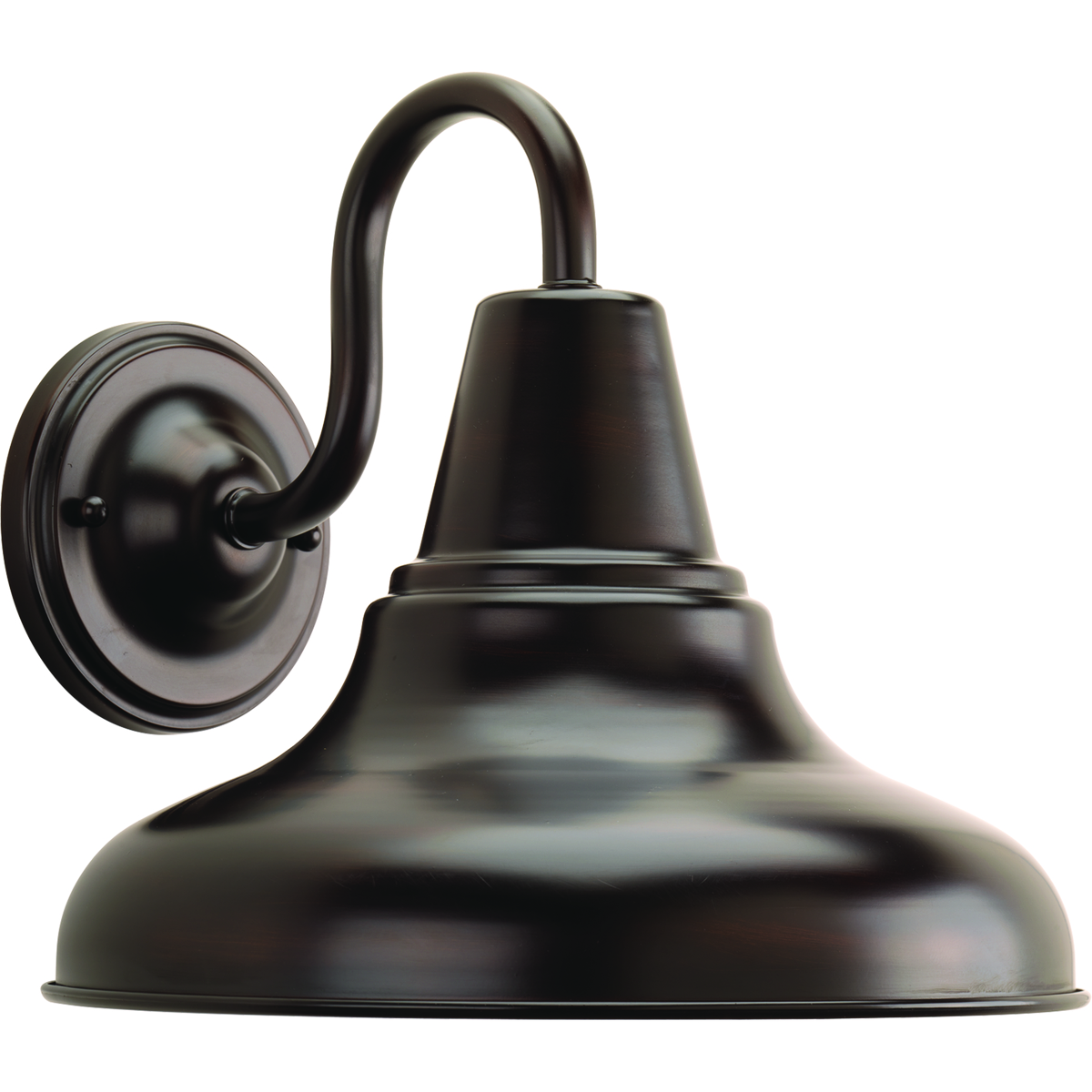 The one-light large outdoor wall lantern from the District Collection features metal shade that offers an industrial-inspired design. The versatile vintage form can be used in indoor and outdoor applications. Antique Bronze finish.