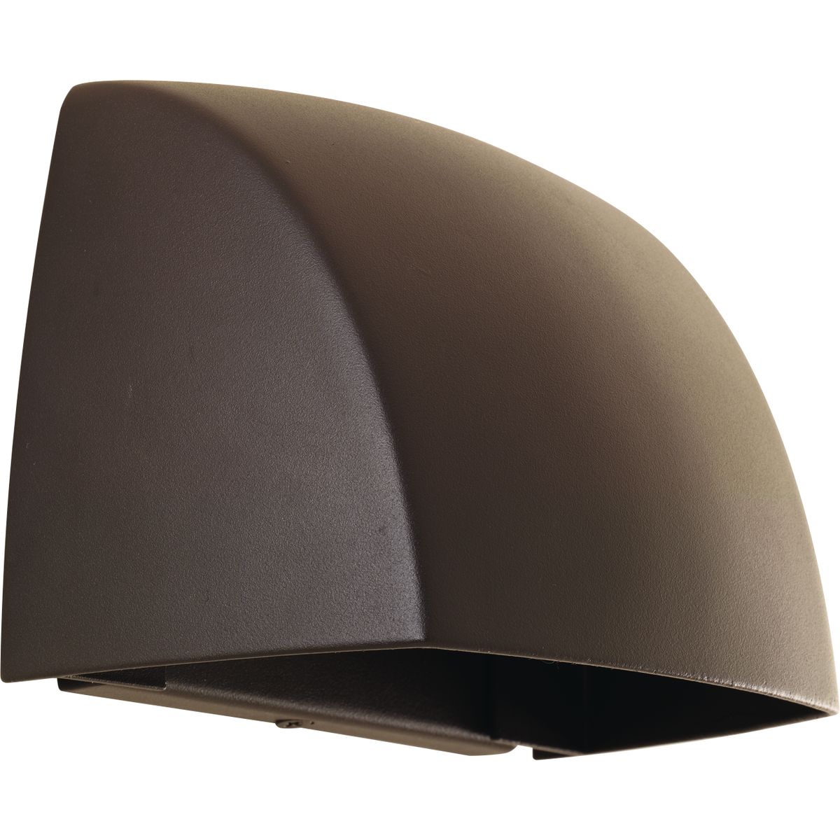 Modern geometric outdoor LED sconces are designed to complement a range of residential and commercial architectural styles. ADA compliant. 9w LED is 3000K, 90+ CRI in an Antique Bronze cast aluminum shade. Dark Sky compliant.