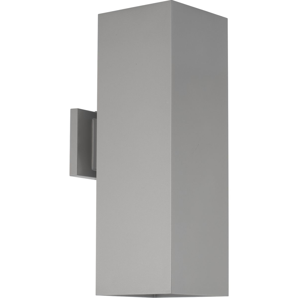 6 in LED Square Cylinder with heavy-duty aluminum construction, die-cast aluminum wall bracket. UL listed for wet locations. Powder coat for chipping and fading resistance. Metallic Gray finish. Wet location listed when used with P860047 top cover lens (sold separately).