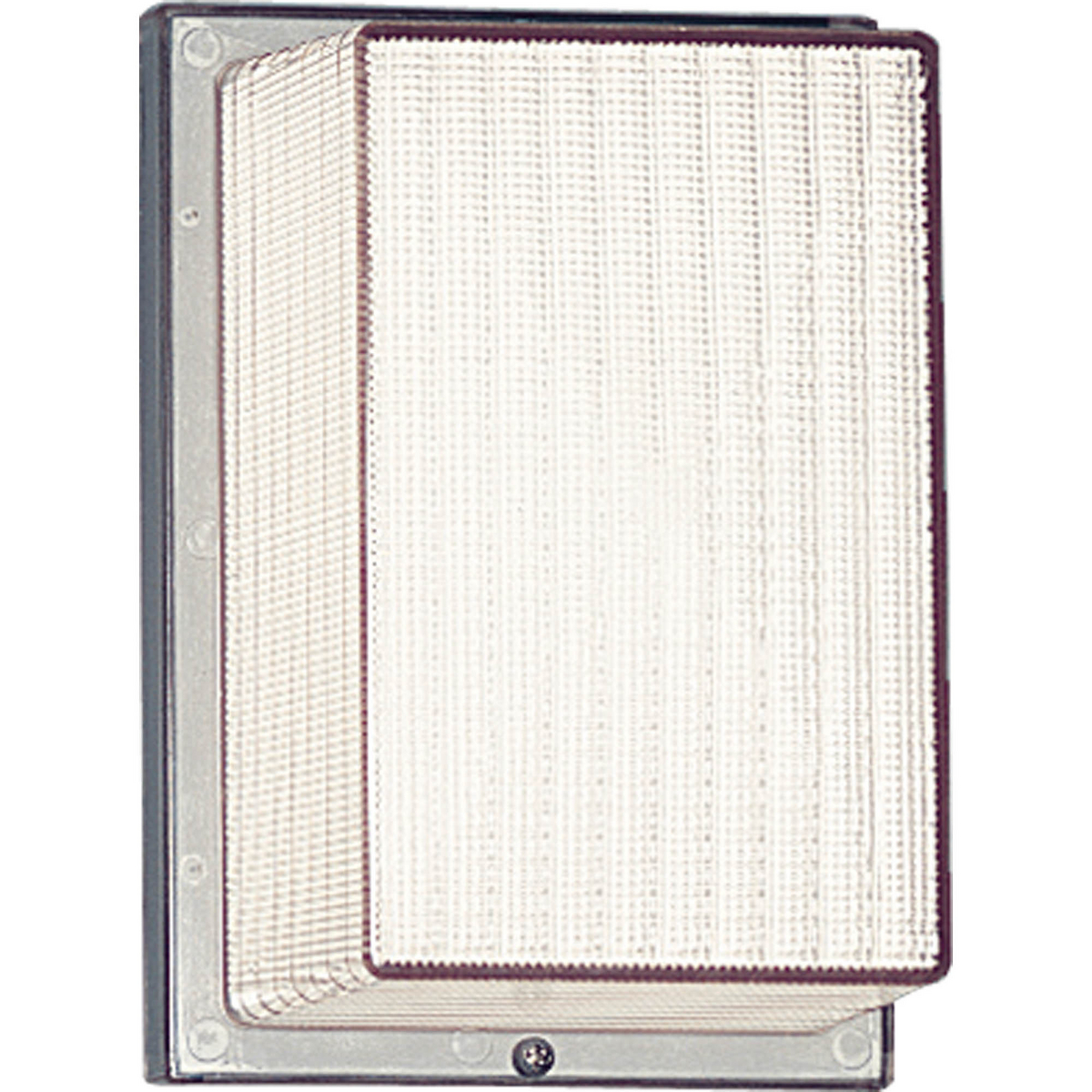 Impact resistant one-light 5-3/4 in W. fixture. Can be wall or ceiling mounted. Has polycarbonate diffuser and porcelain medium base socket. UL listed for wet locations.