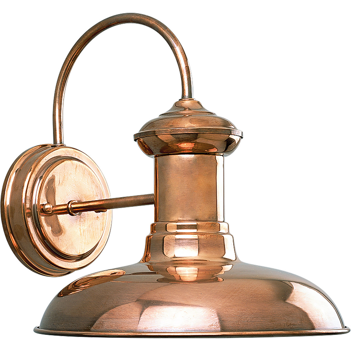 Get inspired with vintage undertones reminiscent of early 20th century train depots. This indoor-outdoor lantern is solid copper that ages to a natural patina finish. One-Light 10 in wall lantern.