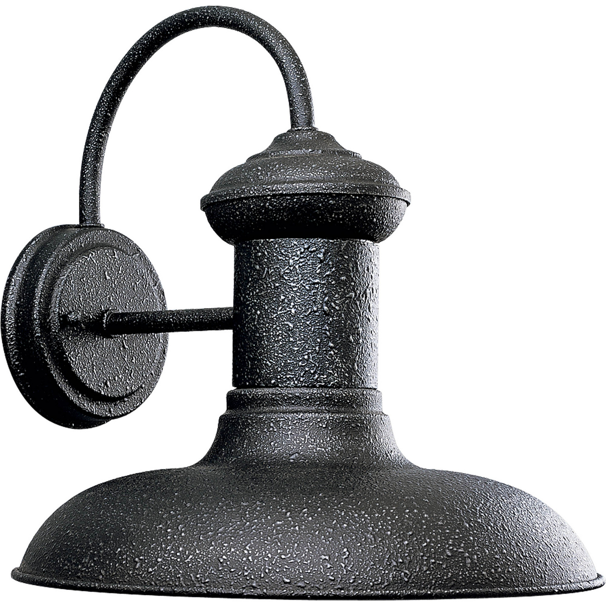 Get inspired with vintage undertones reminiscent of early 20th century train depots. This indoor-outdoor lantern is aluminum with a textured Gilded Iron finish. One-Light 12 in wall lantern.