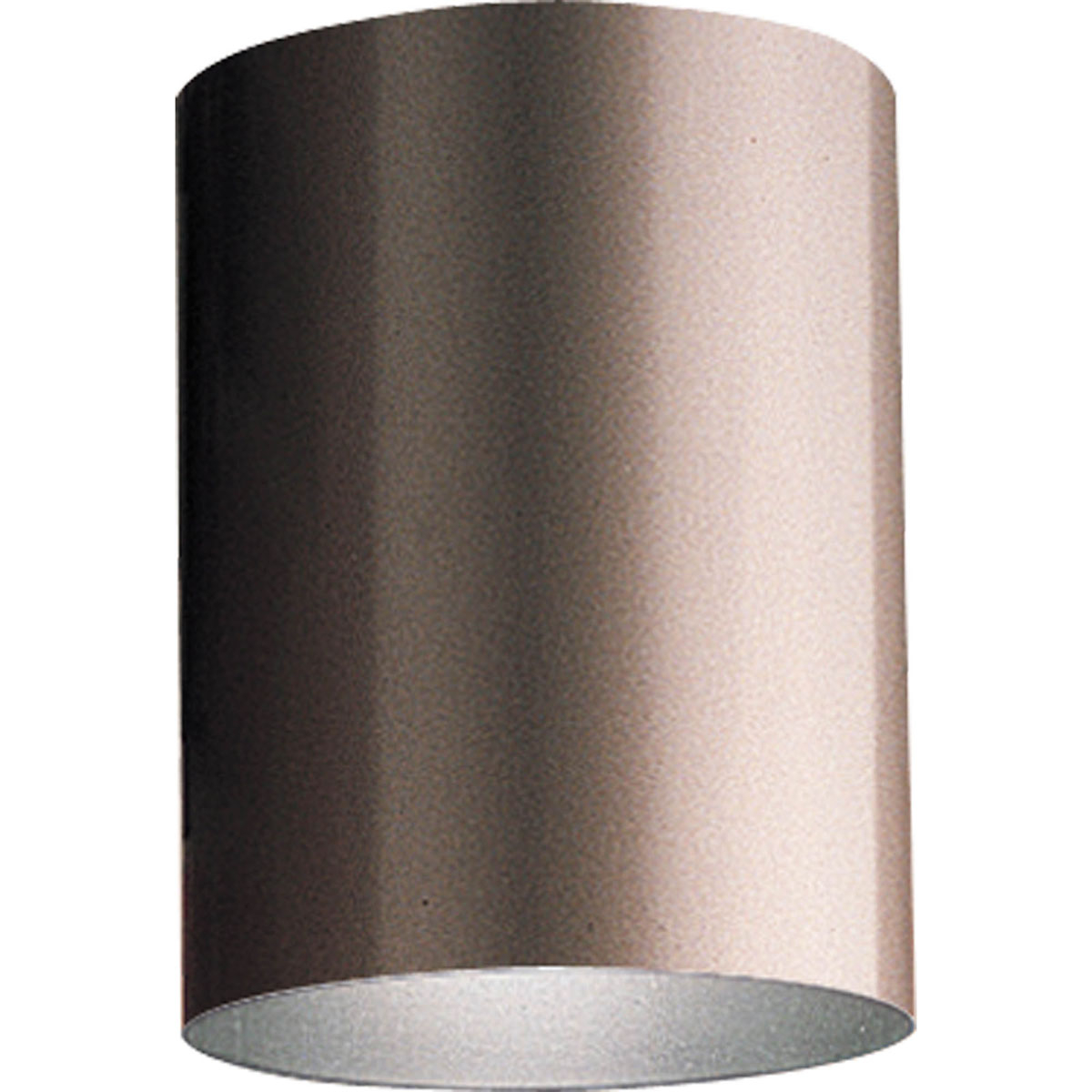 5 in flush mount cylinder in Antique Bronze. This outdoor ceiling mount is ideal for a wide variety of interior and exterior applications including residential and commercial. The Cylinders feature a 120V alternating current source and eliminates the need for a traditional LED driver. This modular approach results in an encapsulated luminaire that unites performance, cost and safety benefits.