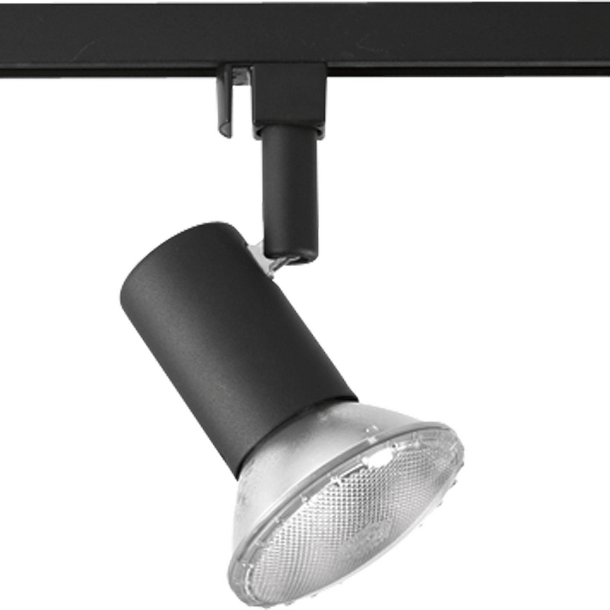 Simple design of this Alpha Trak head provides minimal obtrusion into the visual space. Lampholder rotates 360 horizontally and 90 degree vertically. Heads can be easily repositioned on the track to provide lighting in different areas of the room. Universal track head accepts any medium base PAR, BR, or R lamp except PAR30 short neck. Black finish.