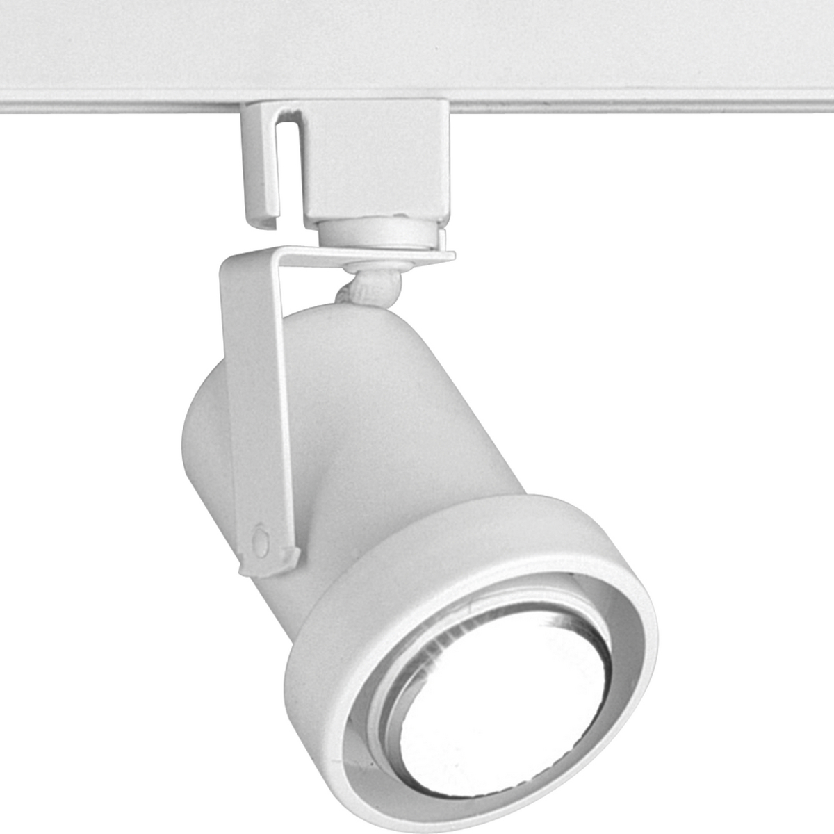 White high tech Alpha Trak track head with 360 degree horizontal rotation and 90 degree vertical rotation. Heads can be easily repositioned on the track to provide lighting in different areas of the room. Excellent for both residential and retail locations. Use one 75W PAR 16 bulb.