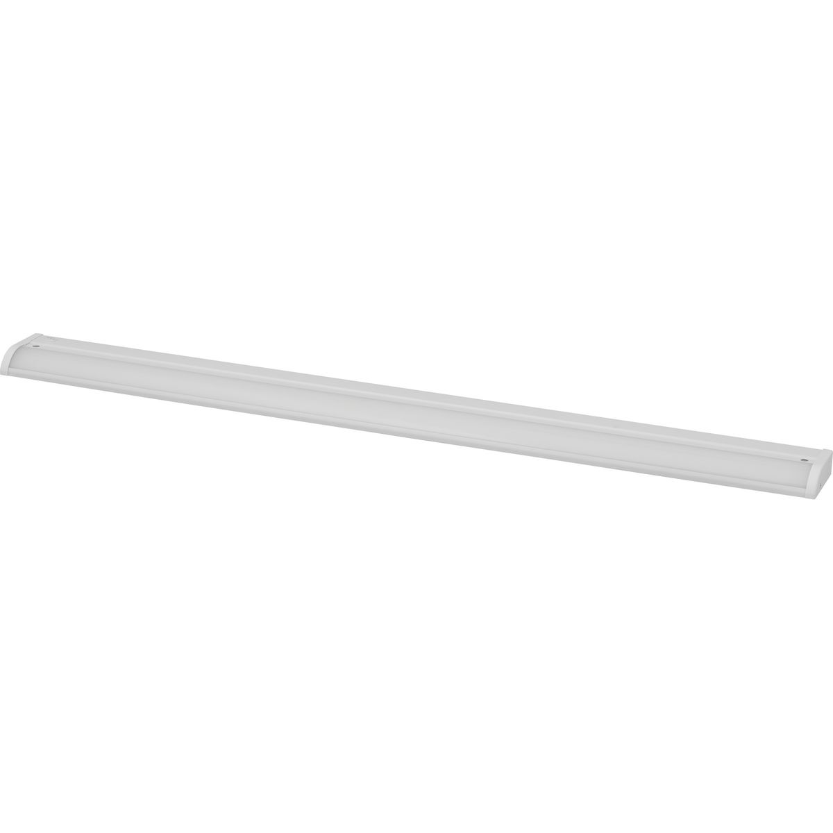 The HIDE-A-LITE V 35-1/2 in linear undercabinet fixture provides the ideal solution for residential and light commercial applications. Extruded aluminum construction featuring a lens design to optimizes light distribution to ensure proper illumination. The HIDE-A-LITE V series utilizes a simple mounting method, and direct wiring, for a hassle free installation. Energy efficient and functional lighting, which can be dimmed down to 10 percent with many Forward Phase Triac and Electronic Low Voltage ELV dimmers. 9 in linear undercabinet fixture.White powder coat finish.