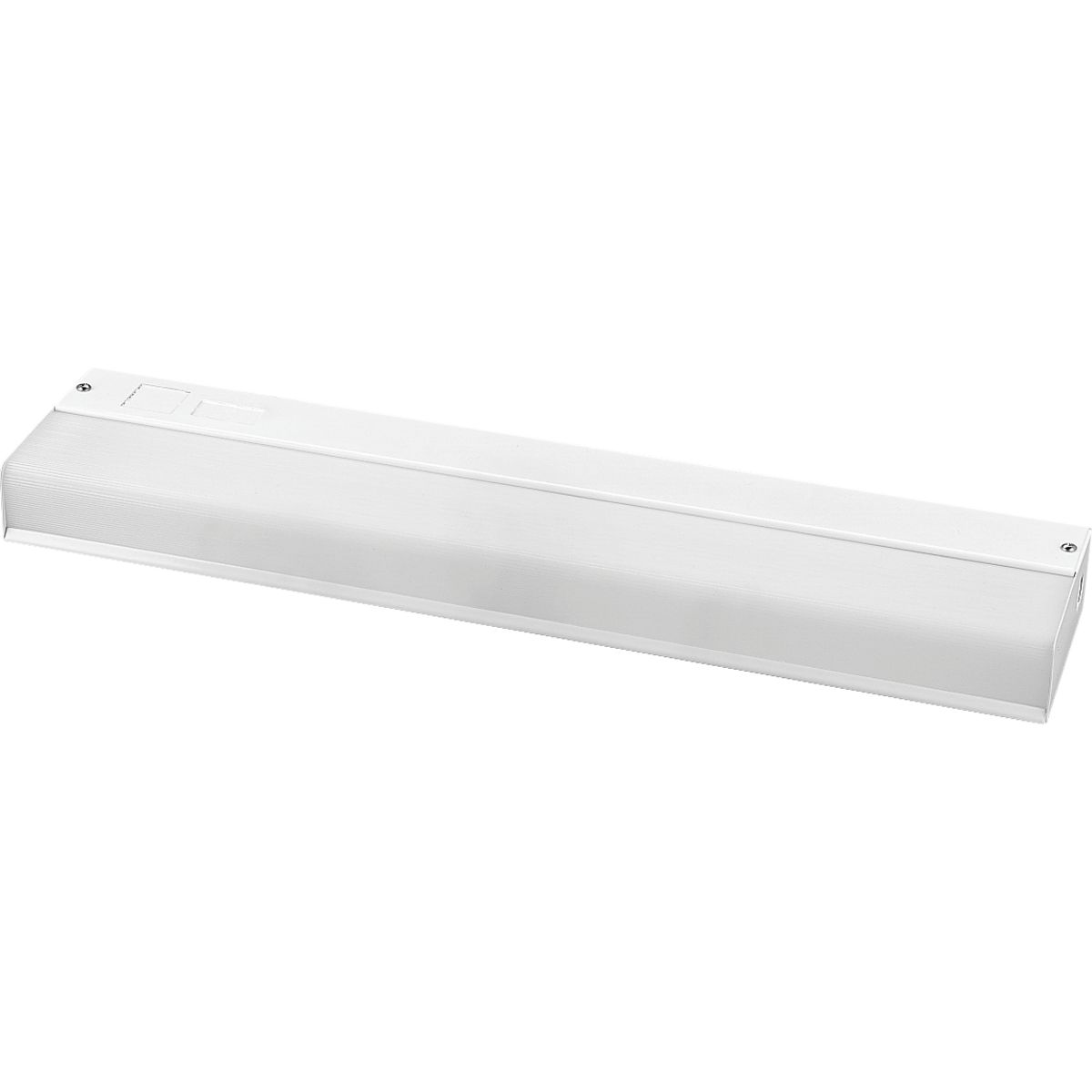 48 in CFL undercabinet fixture. Mount easily under cabinets and shelves, over a desk, in kitchens or any work area. All have a white acrylic diffuser and white baked enamel housing. 120V NPF electronic ballast. T-8 bulb.