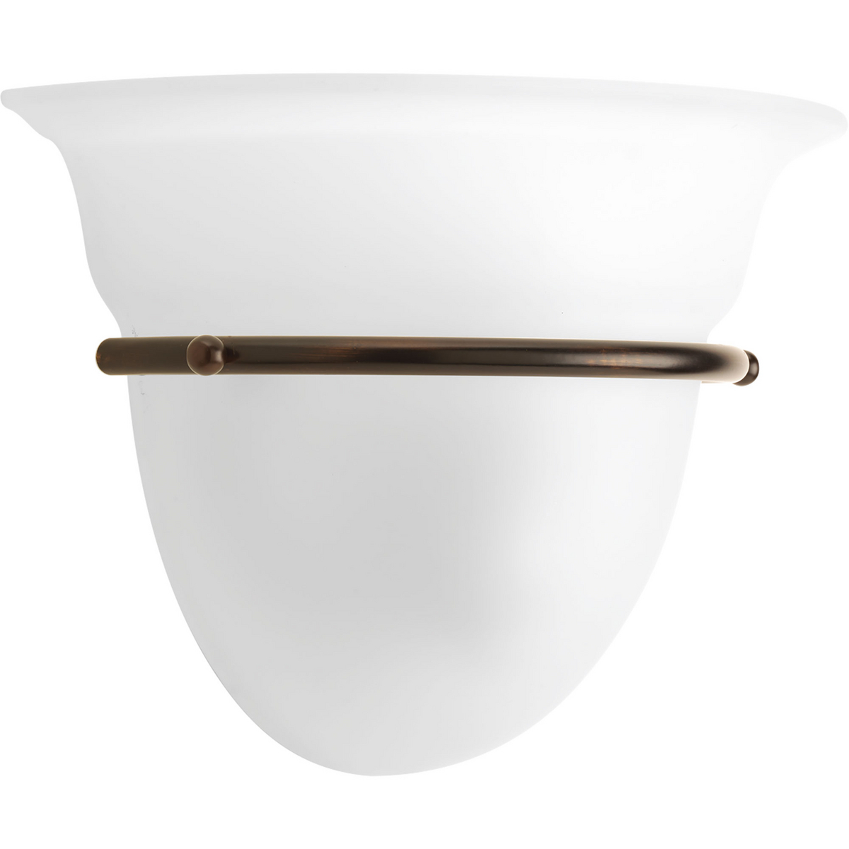 One-light wall sconce with etched bell shape glass and a painted Antique Bronze finish.