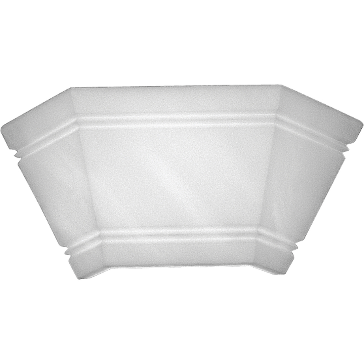 Faux Alabaster bevel-cut wall pocket sconce that provides both direct/indirect illumination. For horizontal mounting. Must be used with wall box or back plate. See P7200-30.