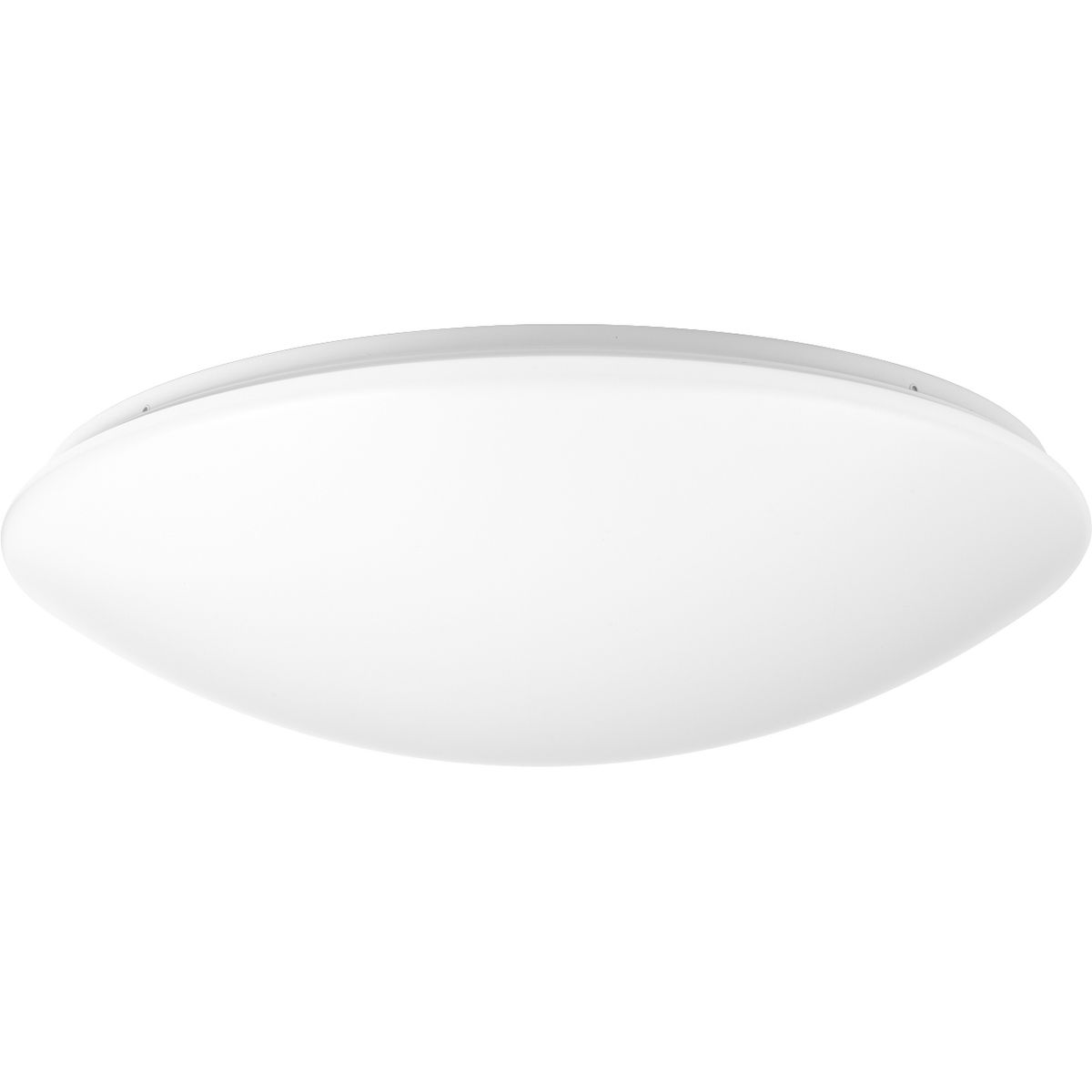 LED close to ceiling with white contoured acrylic clouds that float off the ceiling. Twist on installation. Wall or ceiling mount. 3000 lumens, 93.8 lumens/watt (delivered), 3000K and 90CRI. ENERGY STAR and Title 24.