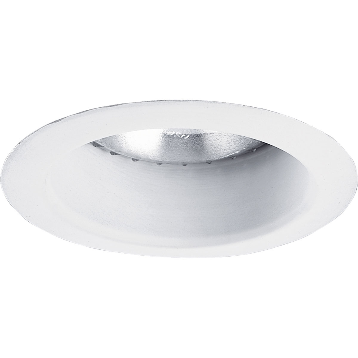 P8168-28 785247816835 5 in Deep Open Reflector in White finish and bright white powdered painted integral metal flange.