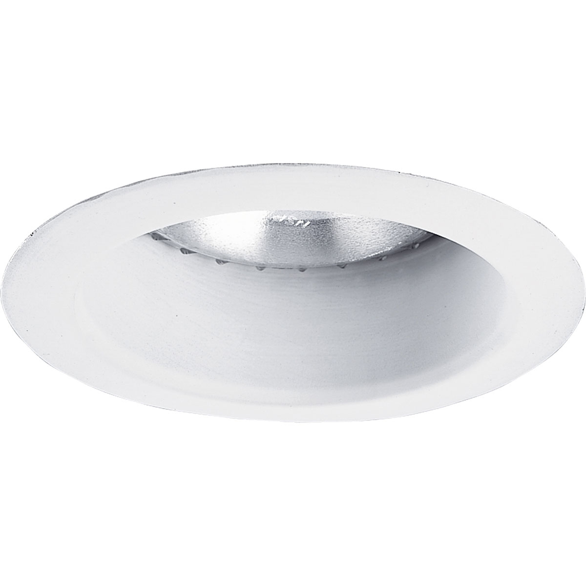 5 in Deep Open Reflector in White finish and bright white powdered painted integral metal flange.