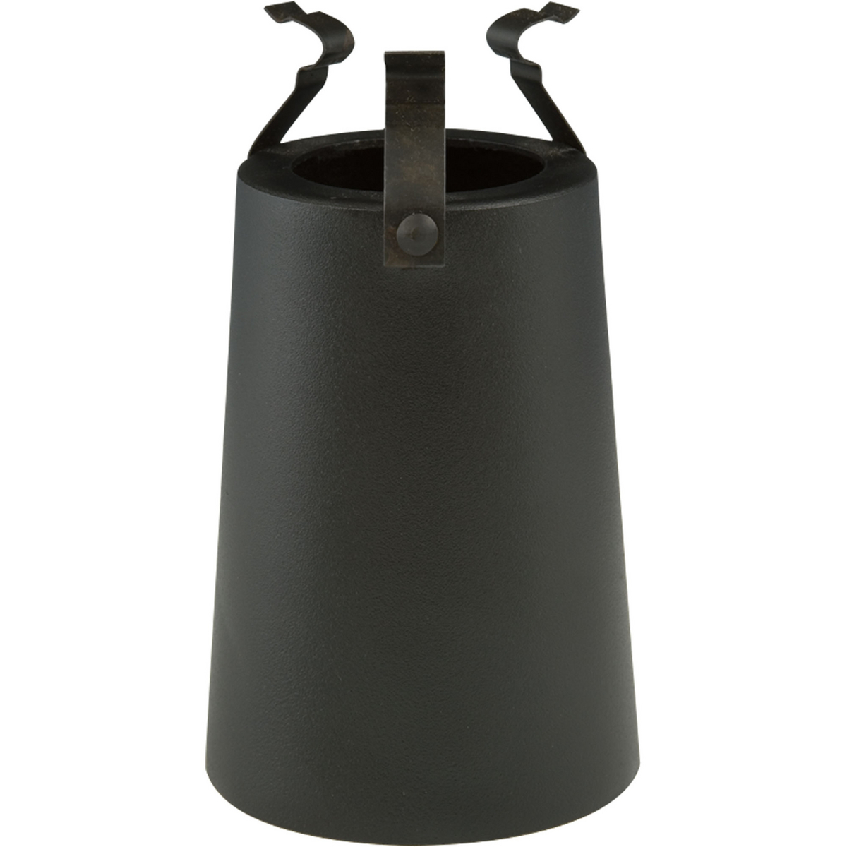 Patent Pending Dark Sky cup fits over the lamp to give ambient down light. Used with one-light medium base lamp facing down only. Black finish.