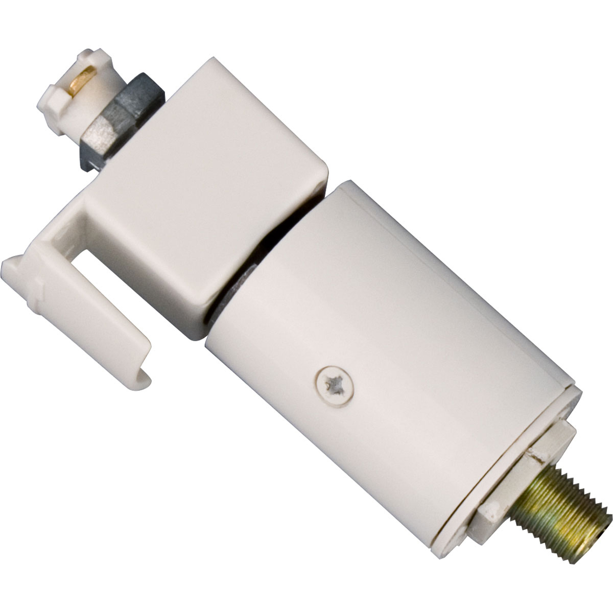 Alpha-Trak stem-hung mini-pendant adapter in White finish.