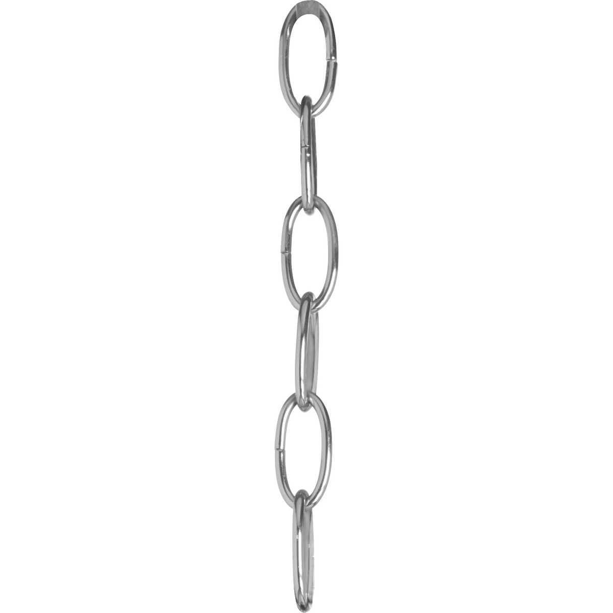 Ten feet of 9 gauge chain in Polished Chrome finish. Solid chain permits installation of chain-hung fixtures on high ceilings. Maximum fixture weight 50 lbs.