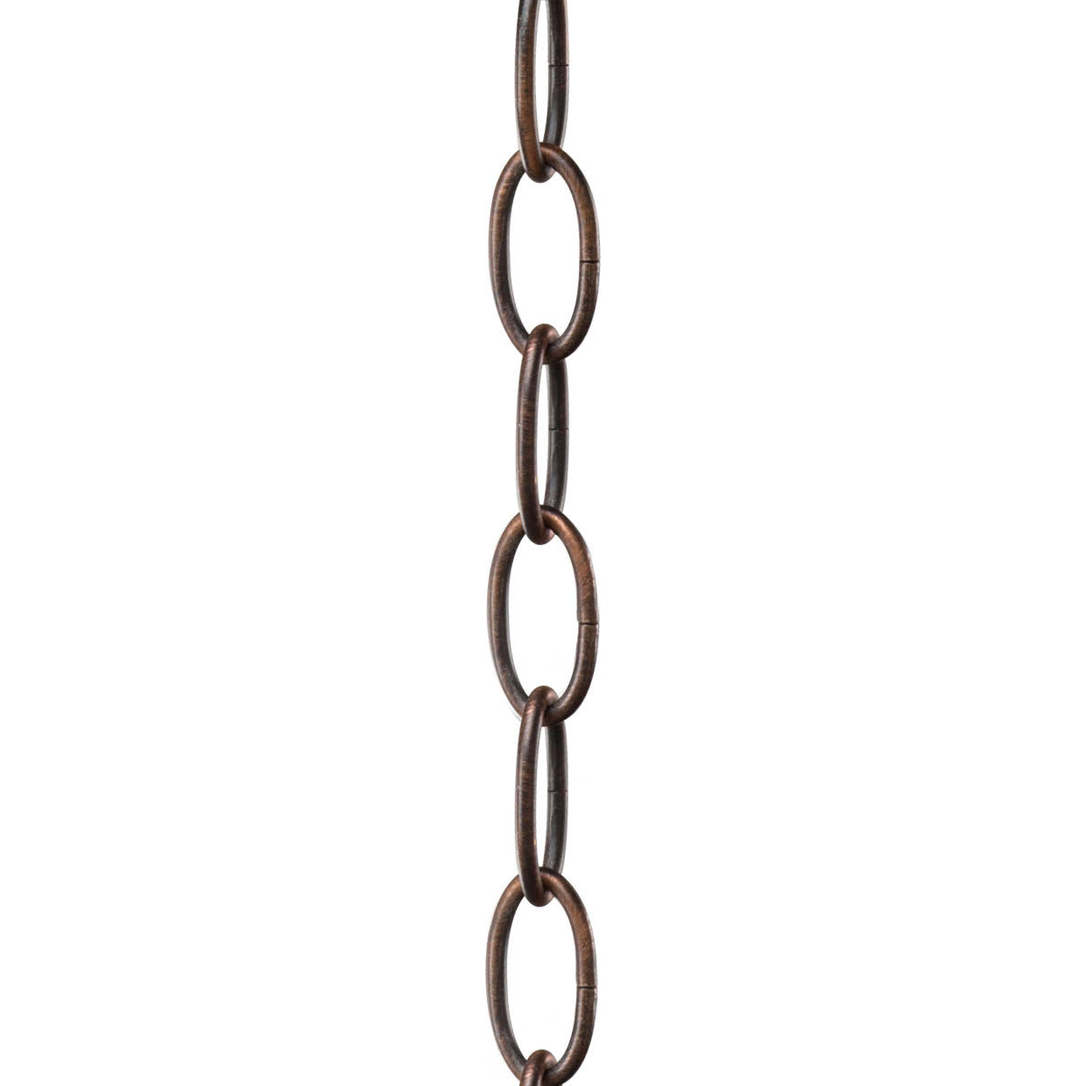 Ten feet of 9 gauge chain in Venetian Bronze finish. Solid chain permits installation of chain-hung fixtures on high ceilings. Maximum fixture weight 50 lbs.